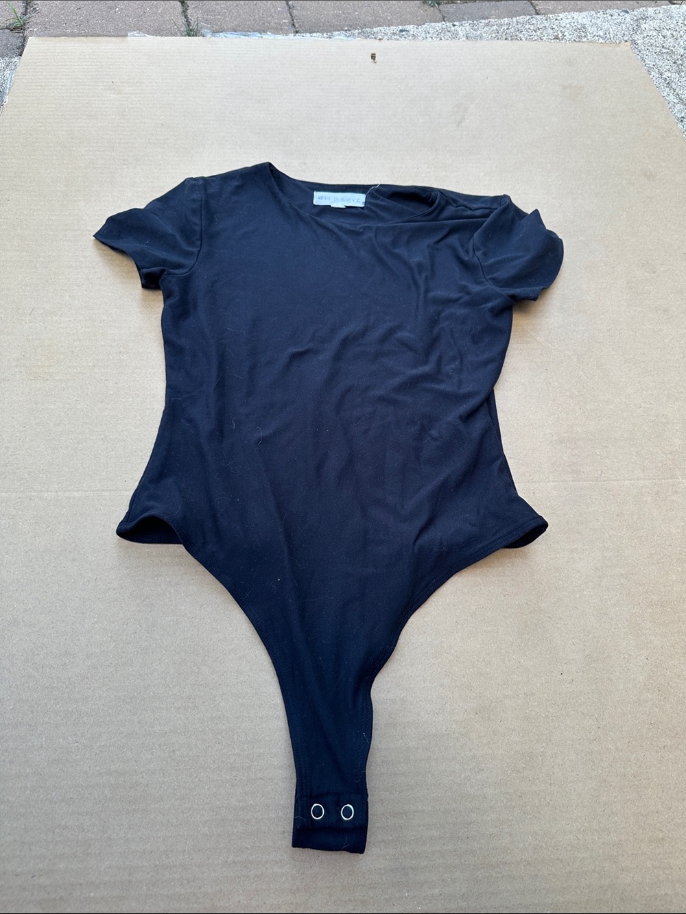 Women’s Black Short-Sleeve Bodysuit — Sleek Essential